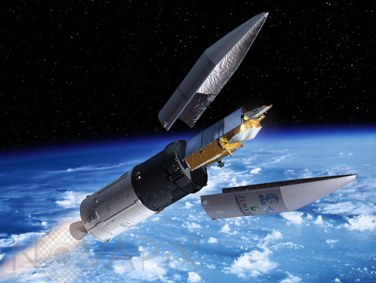 Placing into orbit of CRYOSAT satellite - Artist view