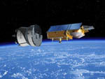 Mise en orbite du satellite CRYOSAT - Vue d'artiste