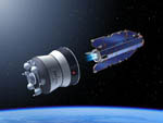 Mise en orbite du satellite GOCE -Vue d'artiste