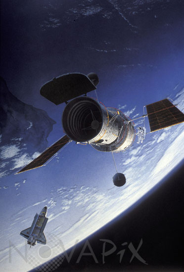 Télescope spatial Hubble -Vue d'artiste