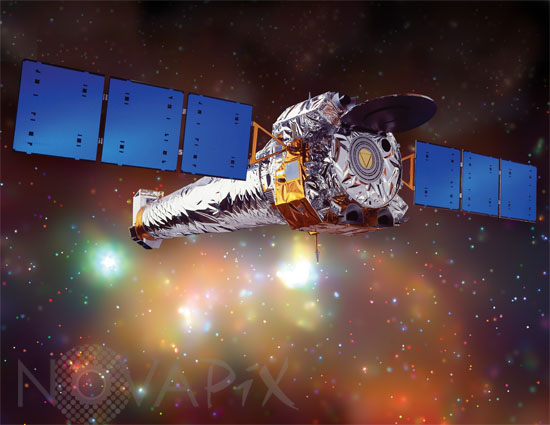 Télescope spatial Chandra - Vue d'artiste