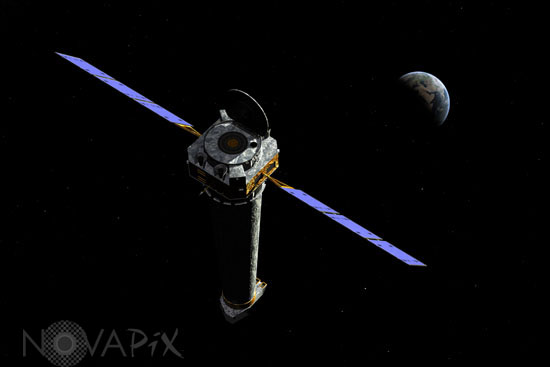 Télescope spatial Chandra - Vue d'artiste