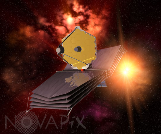 Télescope spatial James Webb (JWST) - Vue d'artiste