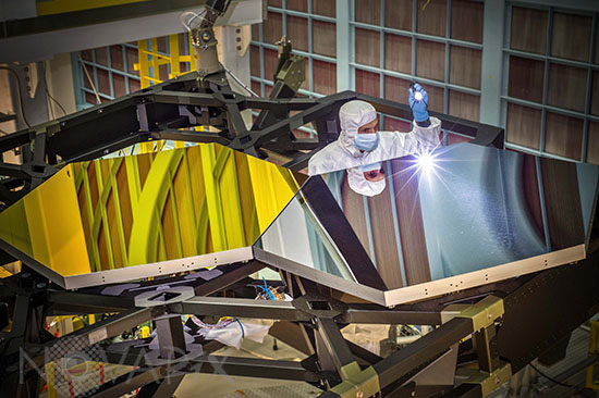 Miroirs du Télescope spatial James Webb (JWST)