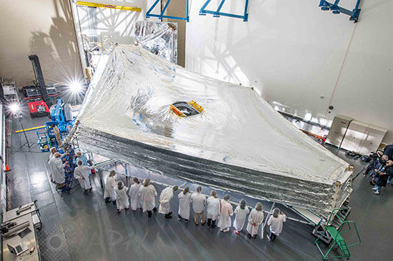 Télescope spatial James Webb (JWST) - le bouclier thermique