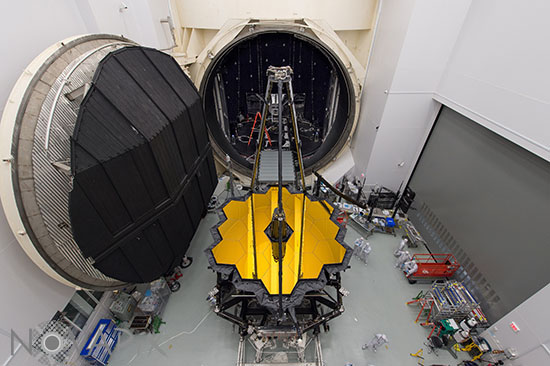 JWST Set for Testing in Space Simulation Chamber