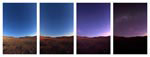 Tombée de la nuit sur le désert d'Atacama, Chili