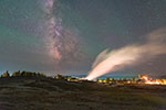 Ciel étoilé sur Old Faithful