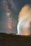 Ciel étoilé sur Old Faithful