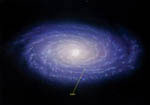 Notre galaxie-Position du Soleil -Vue d'artiste