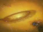 Vue d'artiste du centre galactique