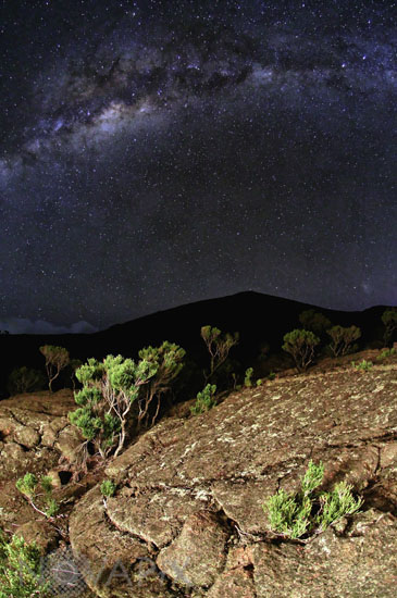 Milky Way above volcano - Reunion