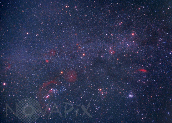Milky way and winter hexagon