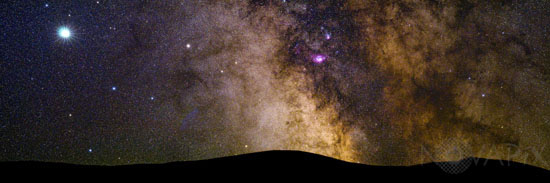 Voie lactée et Jupiter