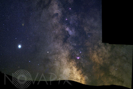 Voie lactée et Jupiter