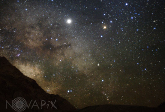 Milky way and Jupiter