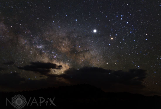 Milky way and Jupiter