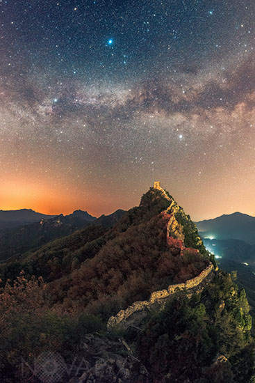 Milky Way Over Wangjinglou of the Great Wall