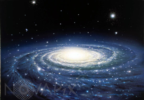 Notre galaxie, la Voie lactée -Vue d'artiste