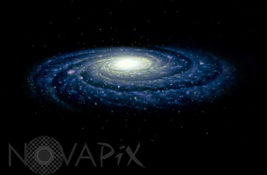 Notre galaxie, la Voie lactée -Vue d'artiste