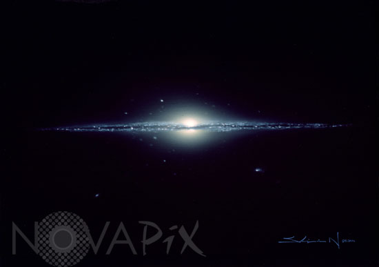 Notre galaxie, la Voie lactée vue par la tranche-Vue d'artiste